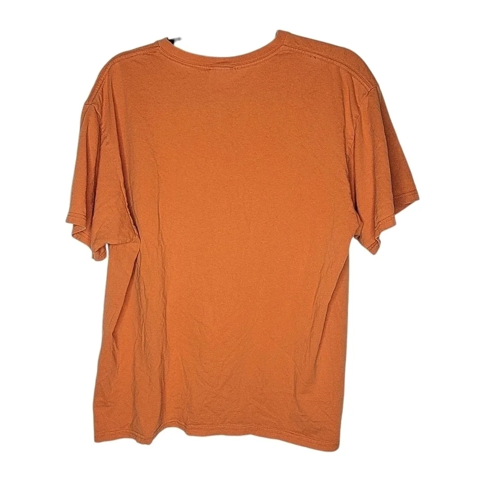 Vintage Y2K Nike Mini Swoosh Silver Tag Embroidered T-Shirt in Orange Size M
